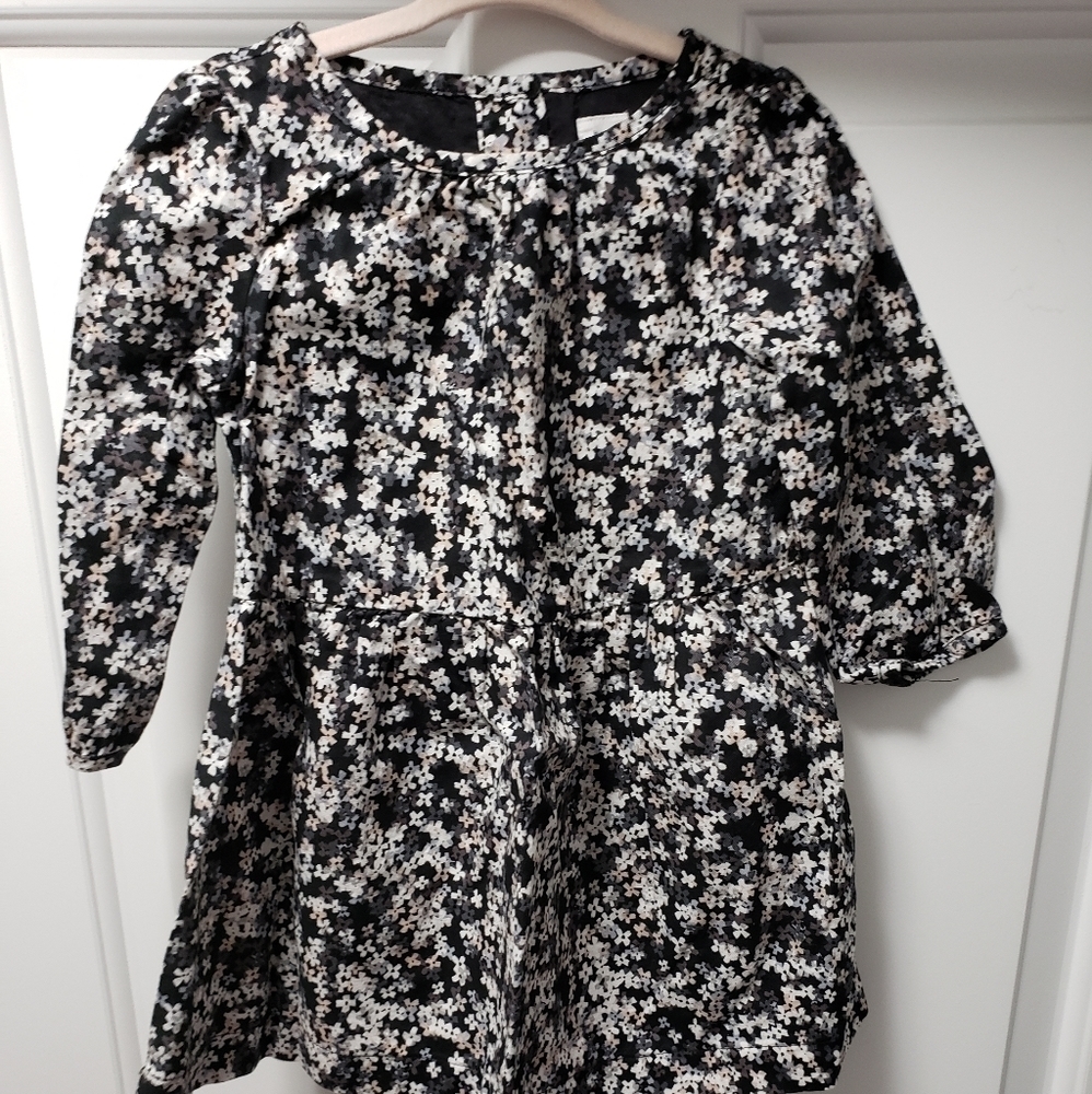 𝅺BABY Gap Black Floral Dress 2T